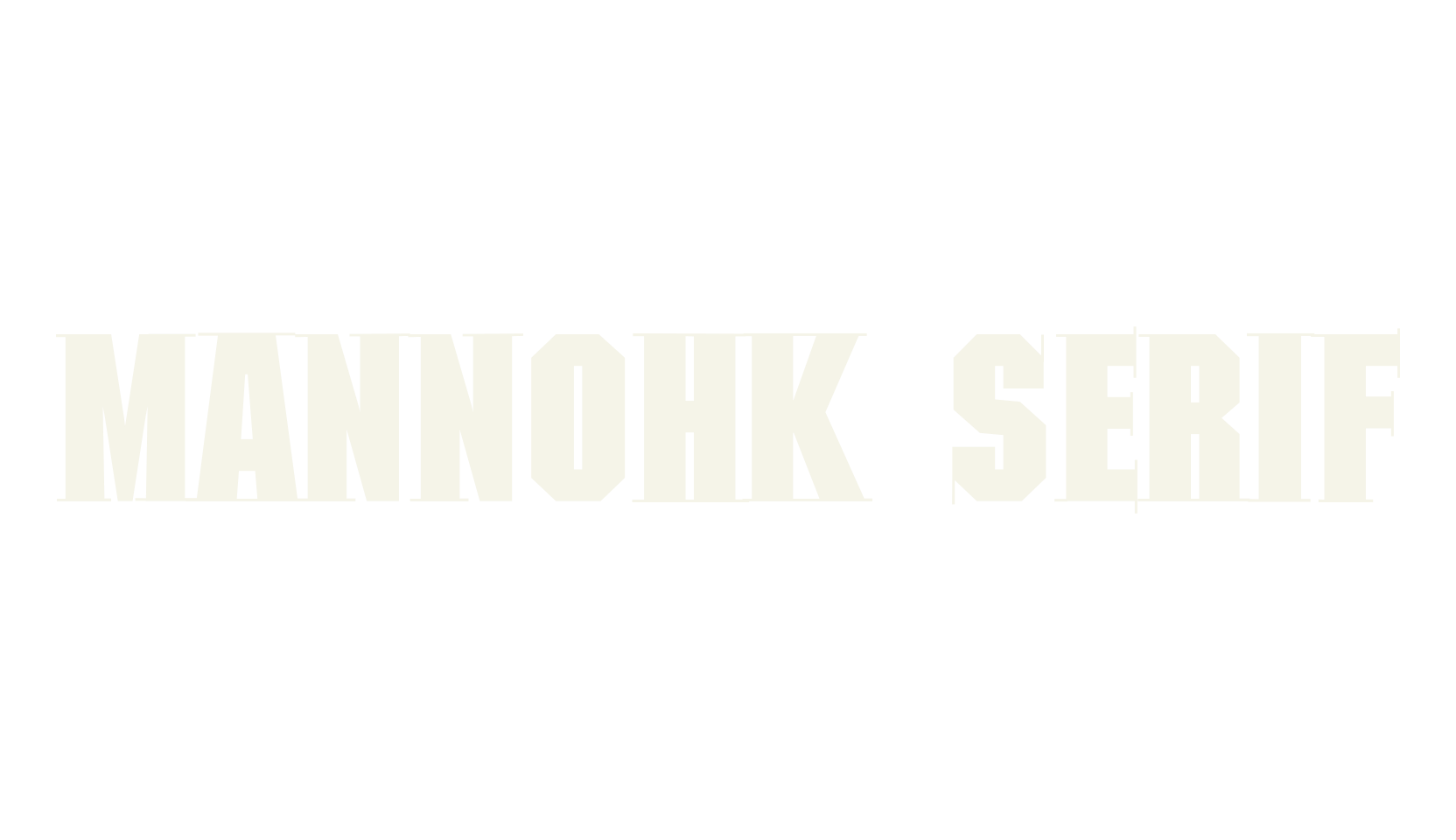 MannohK Serif, serif font preview