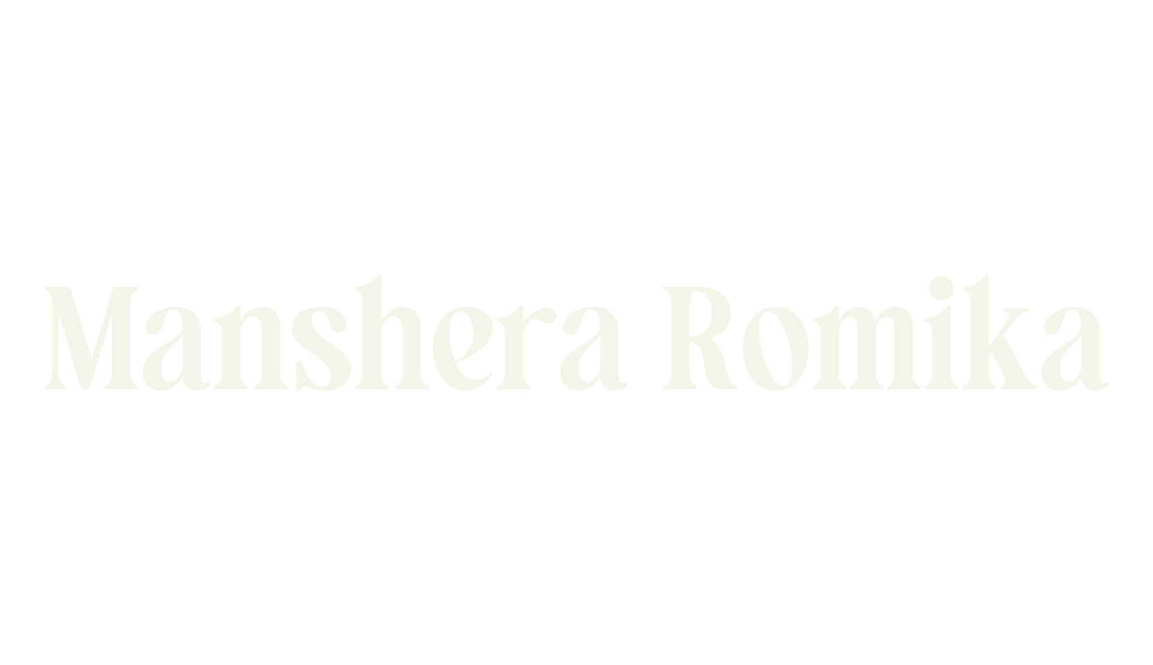 Manshera Romika, thick font preview