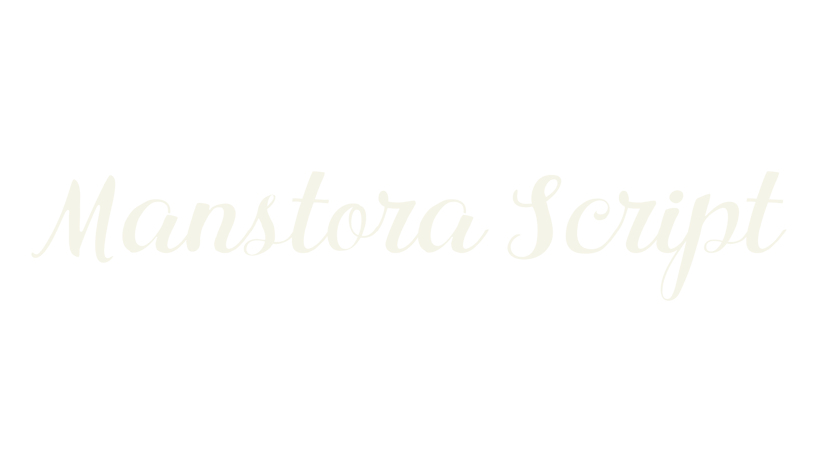 Manstora Script, thick font preview