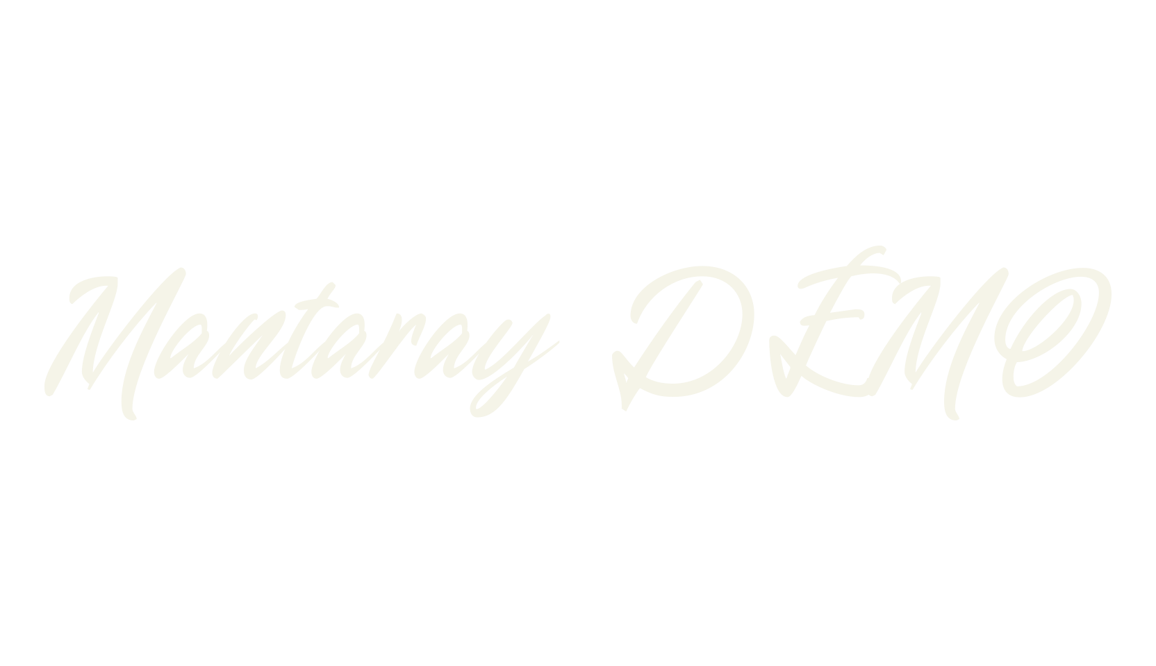 Mantaray DEMO, fashion script font preview