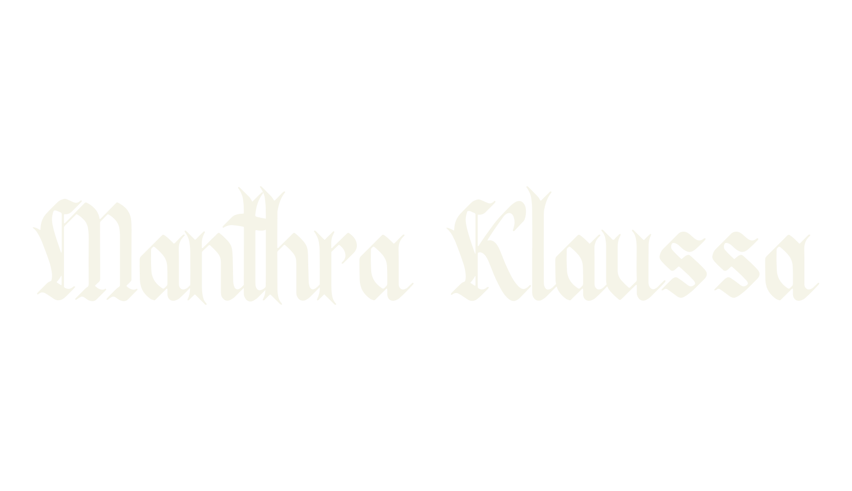 Manthra Klaussa, tattoo font preview