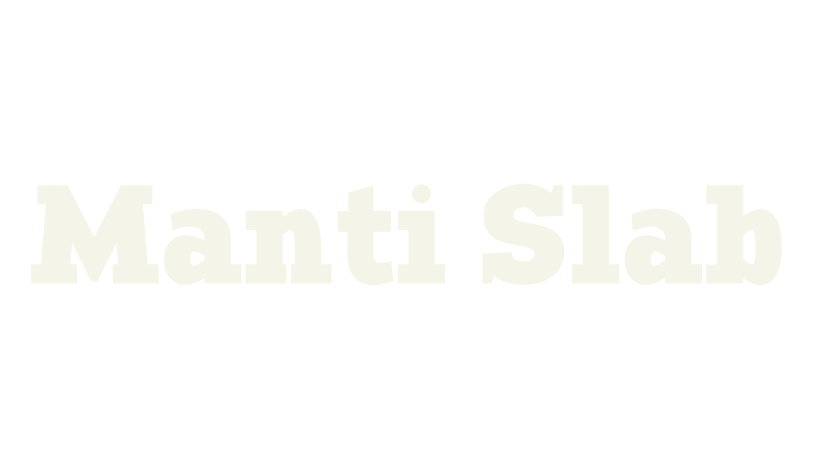 Manti Slab, slab-serif font preview