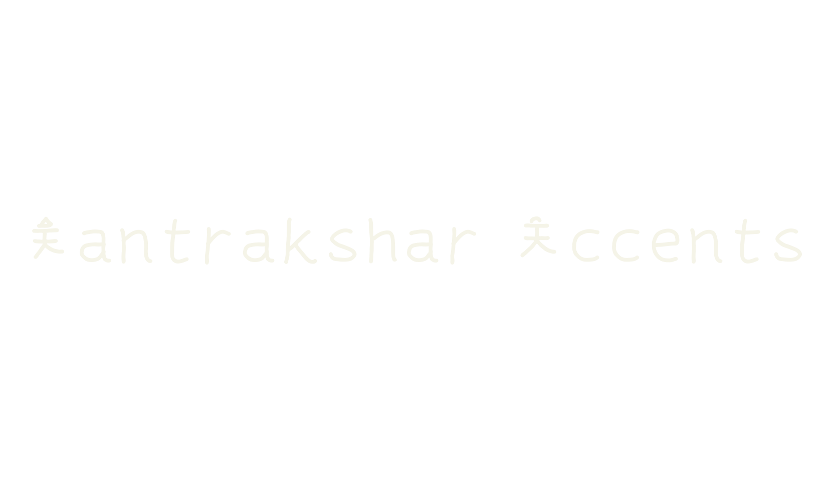 Mantrakshar Accents, pronouns font preview