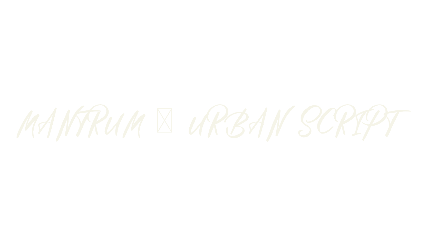 MANTRUM - URBAN SCRIPT, creative font preview