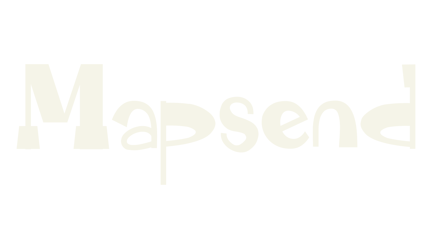 Mapsend, cartoon font preview