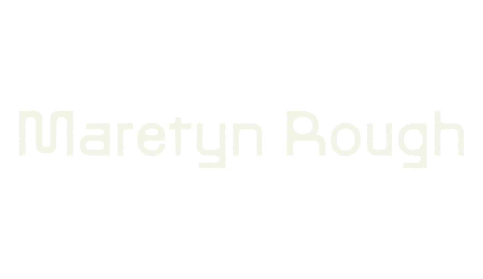Maretyn Rough, logo font preview