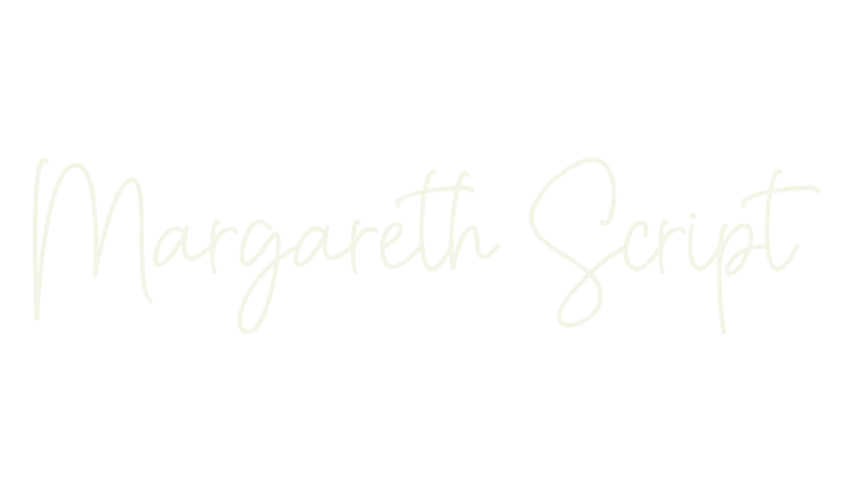 Margareth Script, script font preview