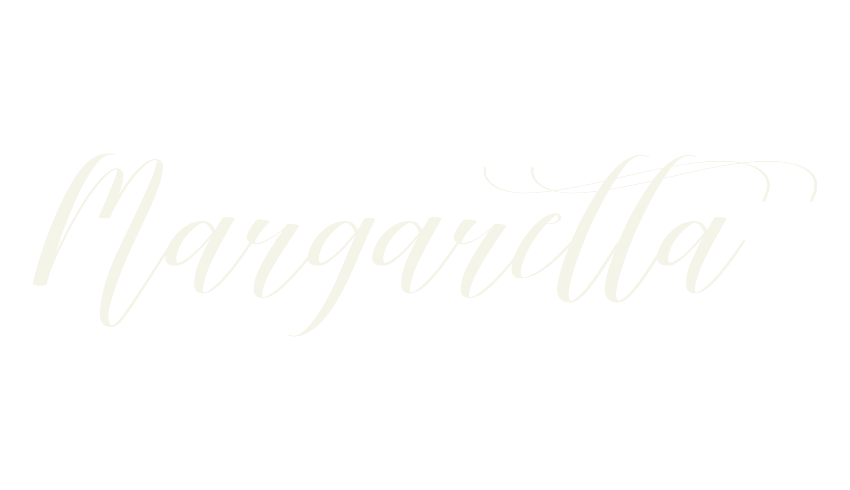 Margaretta, cursive font preview
