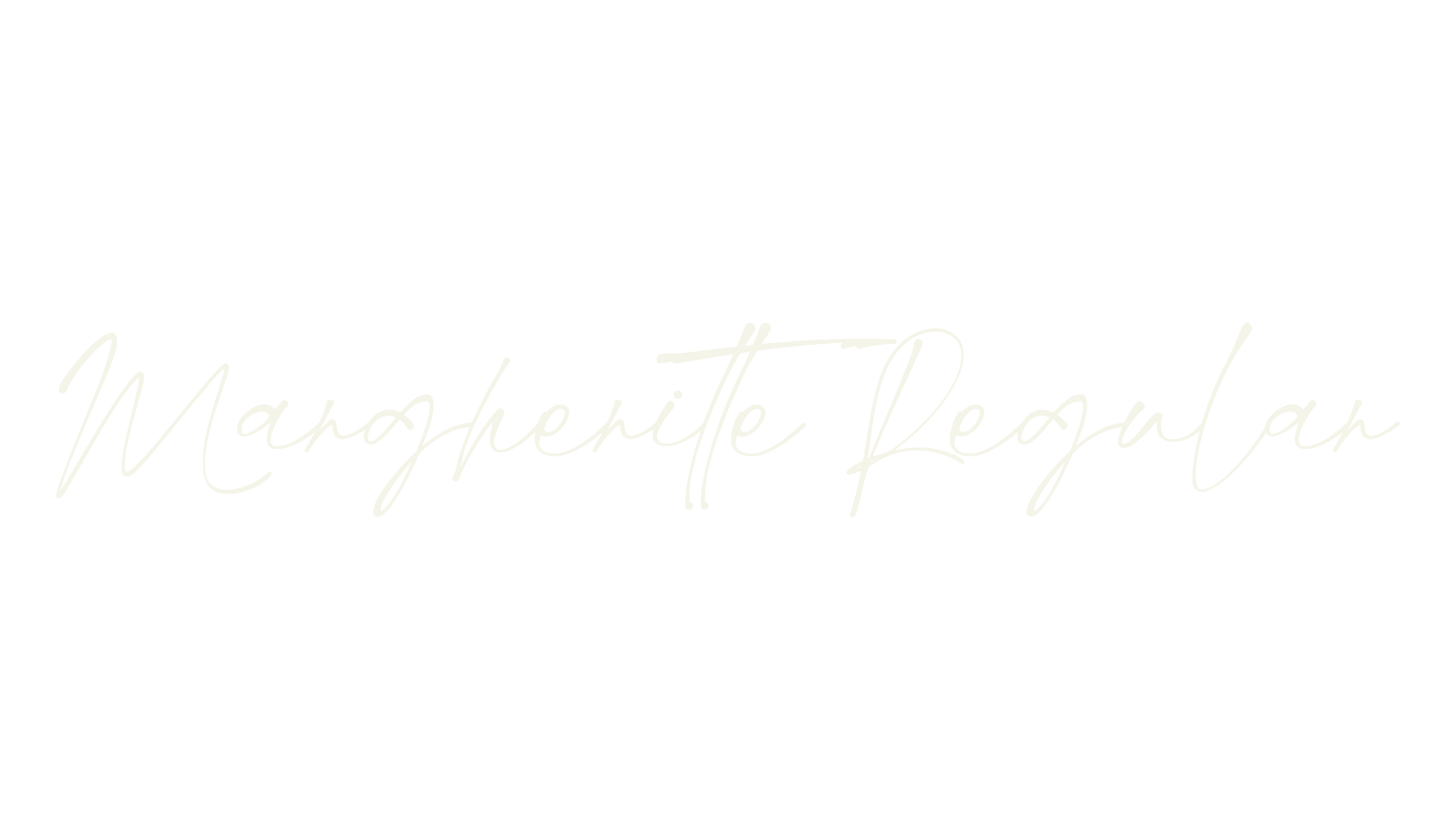 Margheritte Regular, fashion sign font preview