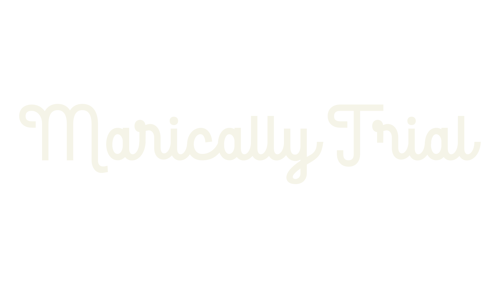 Marically Trial, cursive font preview