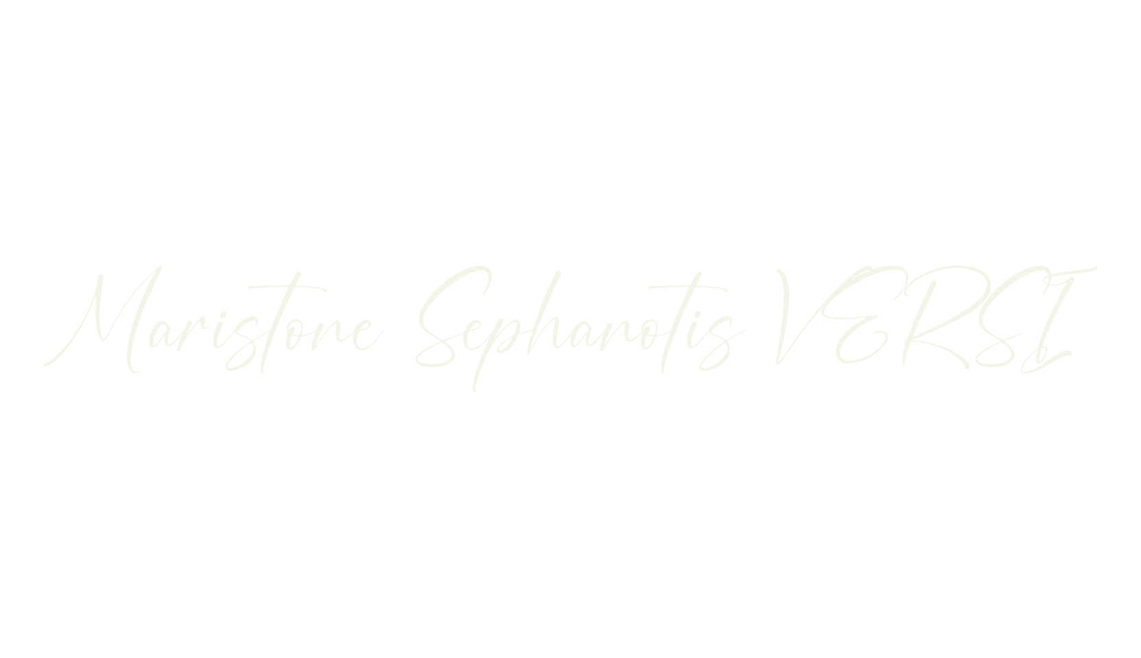 Maristone Sephanotis VERSI, script font preview
