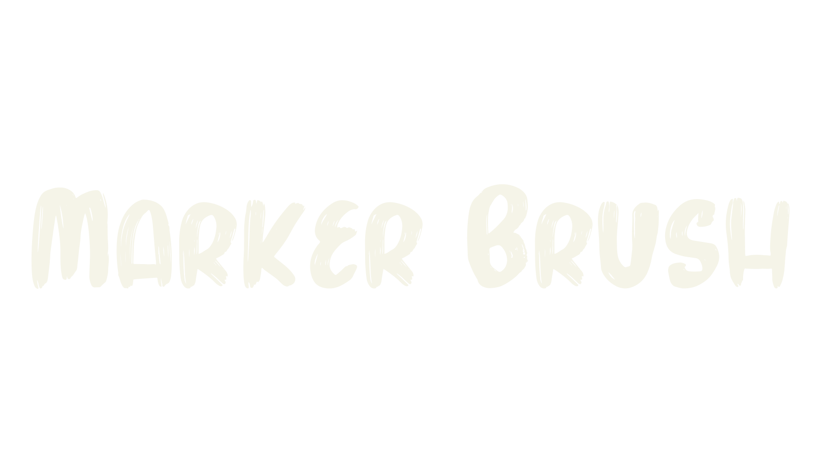Marker Brush, handwritten font preview