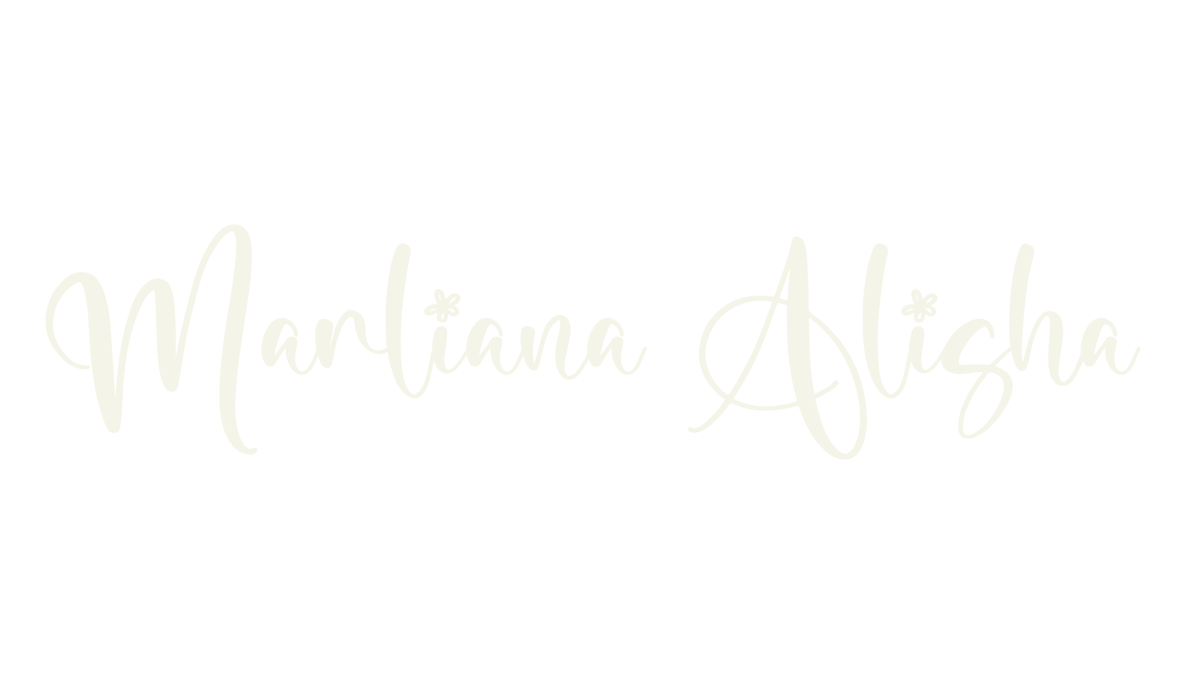 Marliana Alisha, script font preview