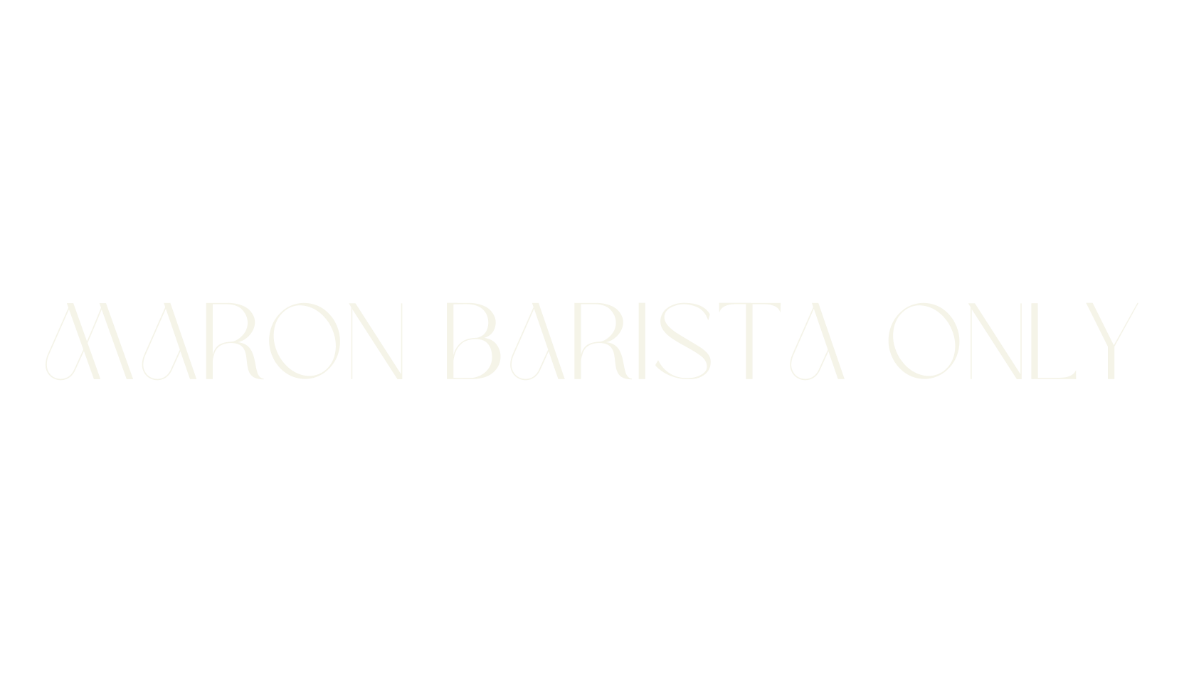 Maron Barista Only, gothic font preview