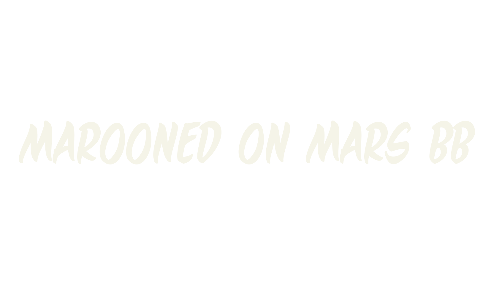 Marooned On Mars BB, fashion script font preview