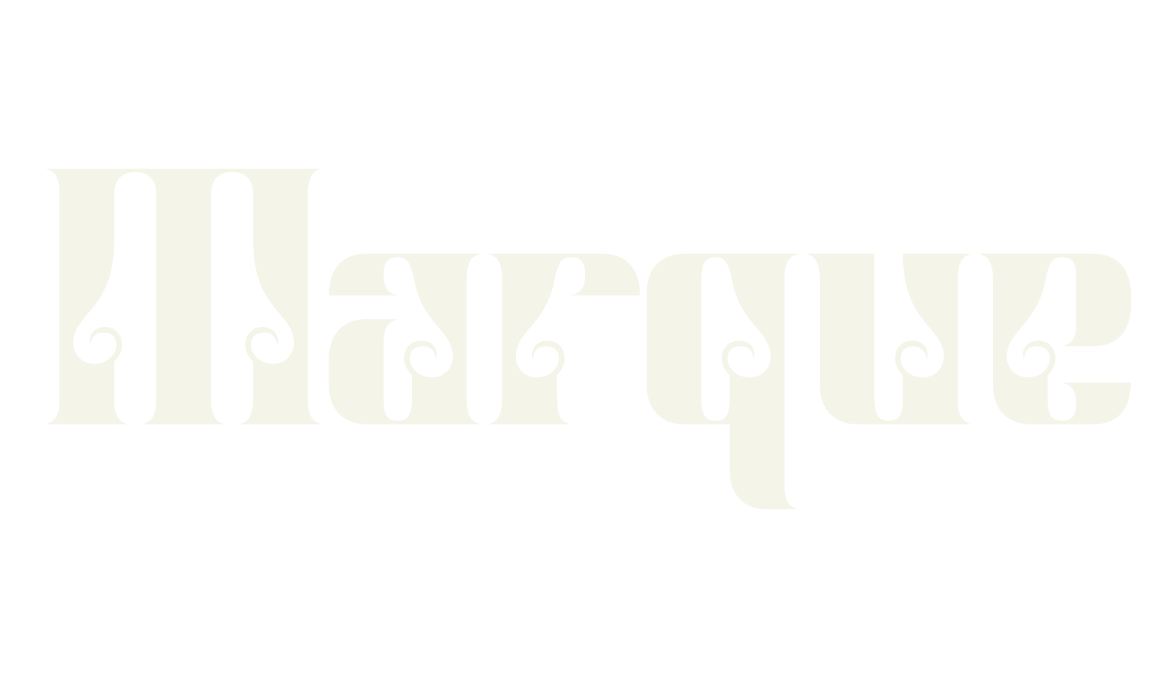 Marque, abstract font preview
