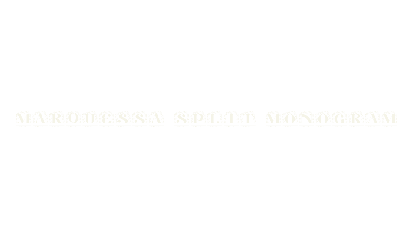 Marquessa Split Monogram, monogram font preview