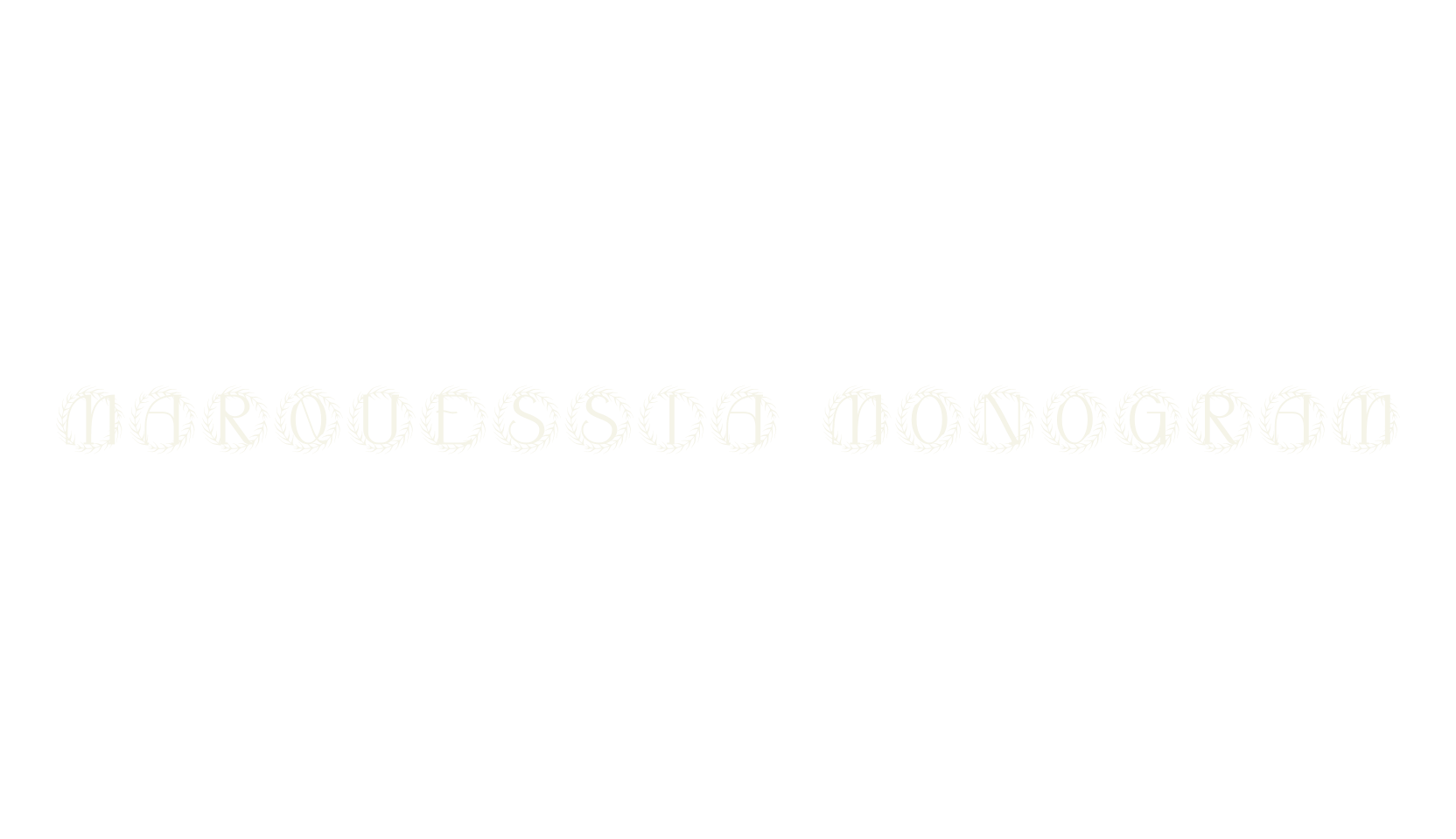 Marquessia Monogram, monogram font preview
