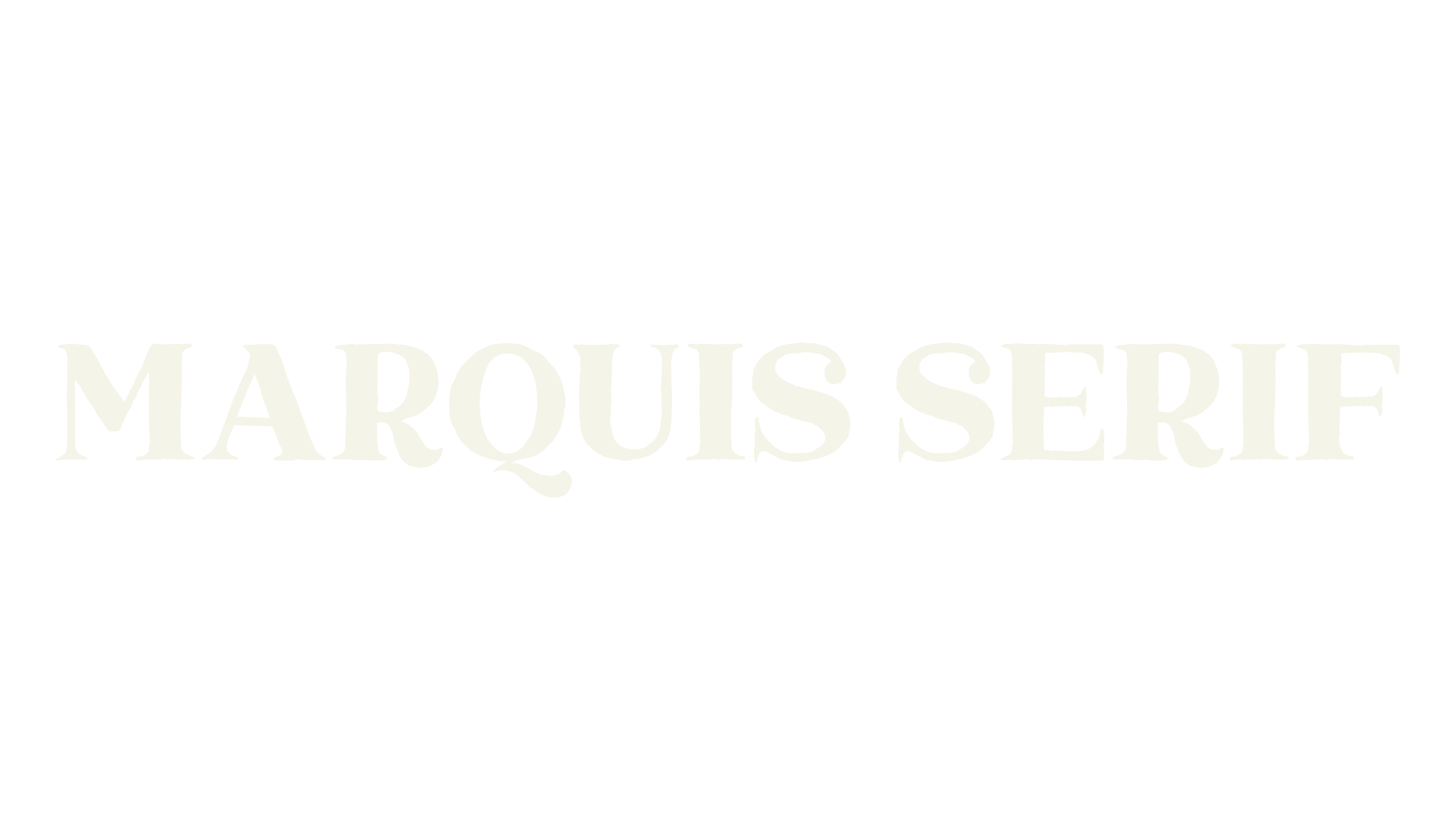 Marquis Serif, wide font preview