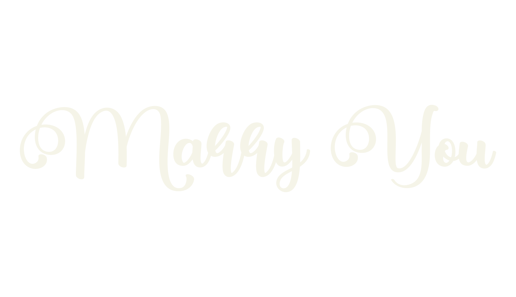 Marry You, calligraphy font preview
