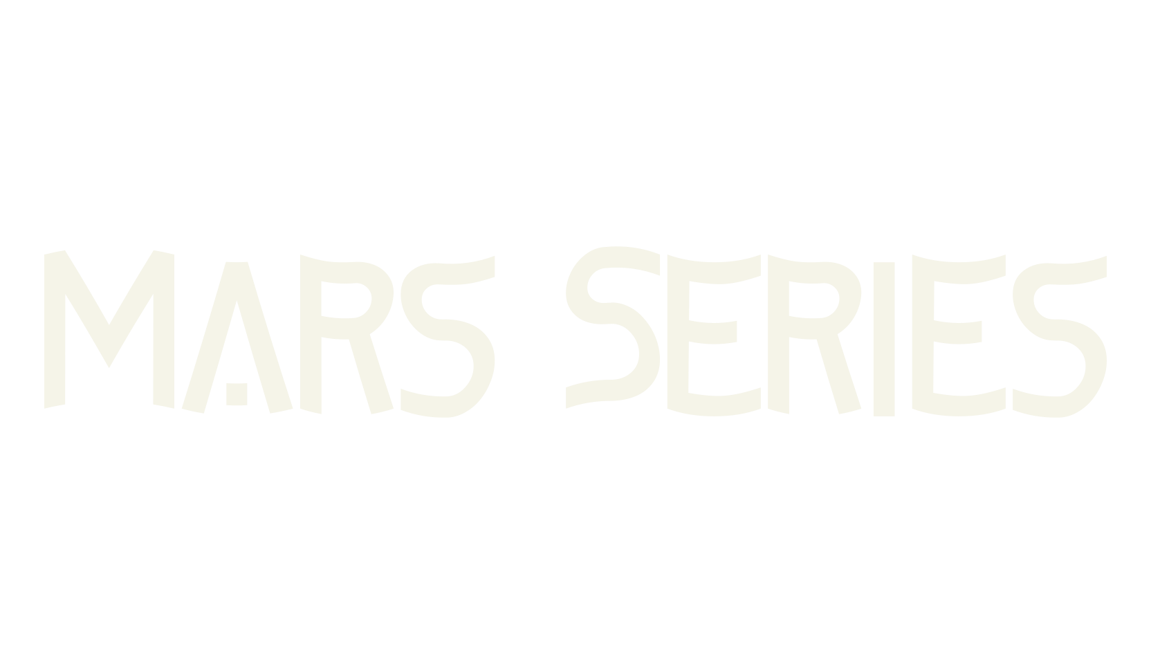 Mars Series, logo font preview