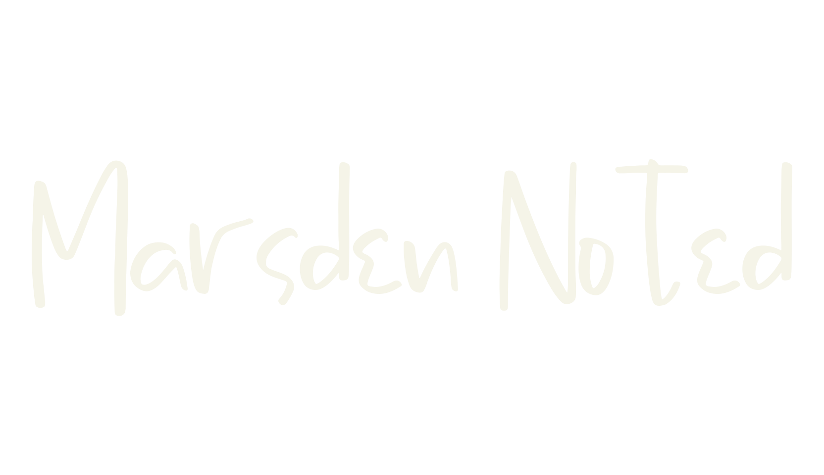 Marsden Noted, script font preview