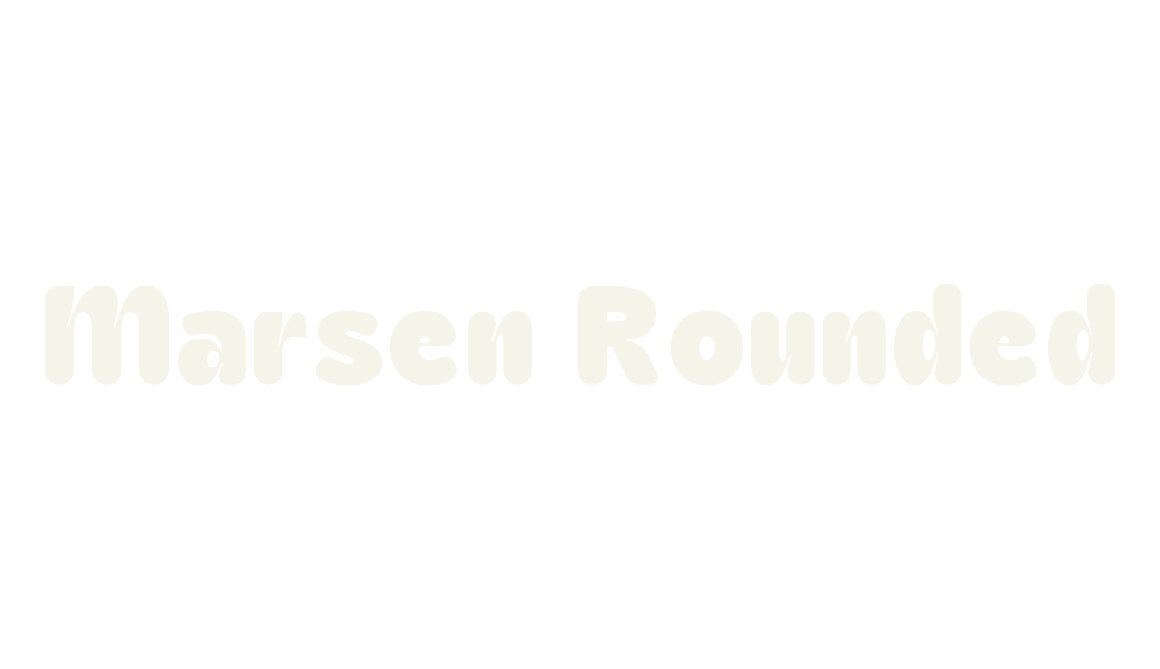 Marsen Rounded, flyer font preview