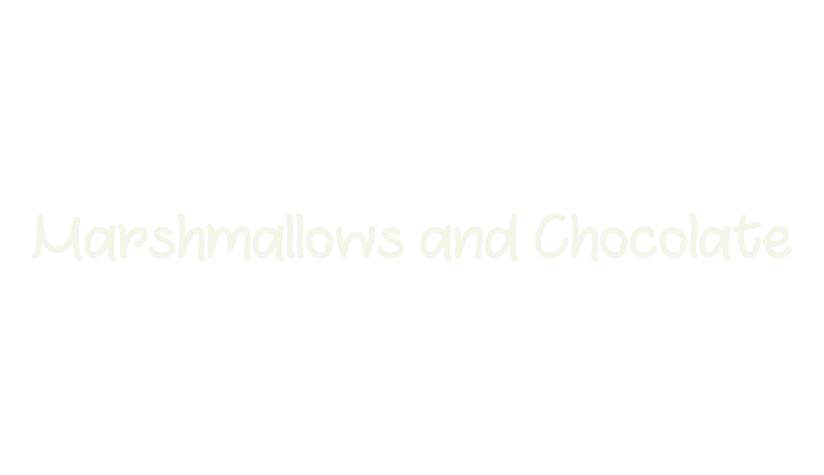 Marshmallows and Chocolate, handwritten font preview