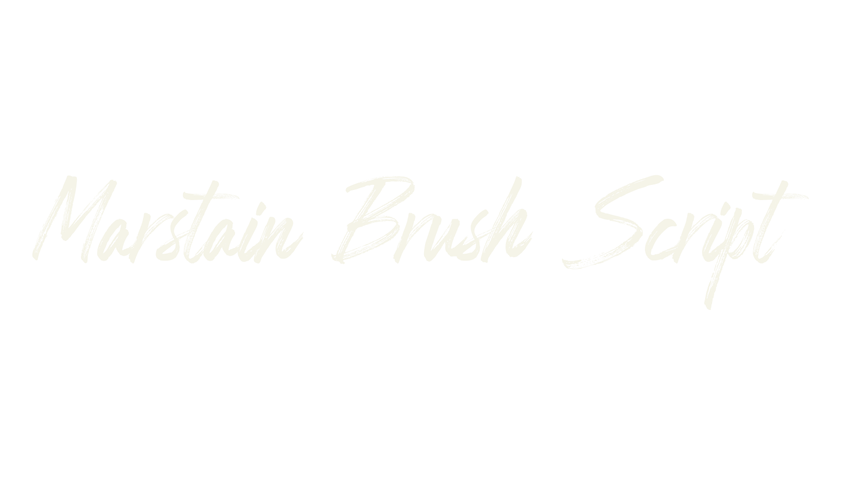 Marstain Brush Script, script font preview