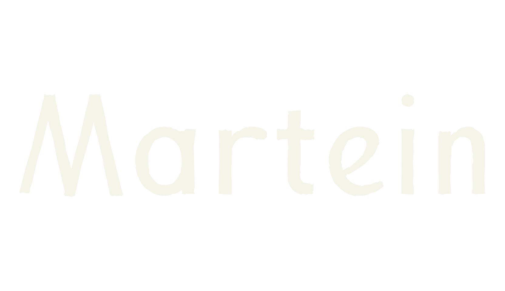 Martein, letter font preview