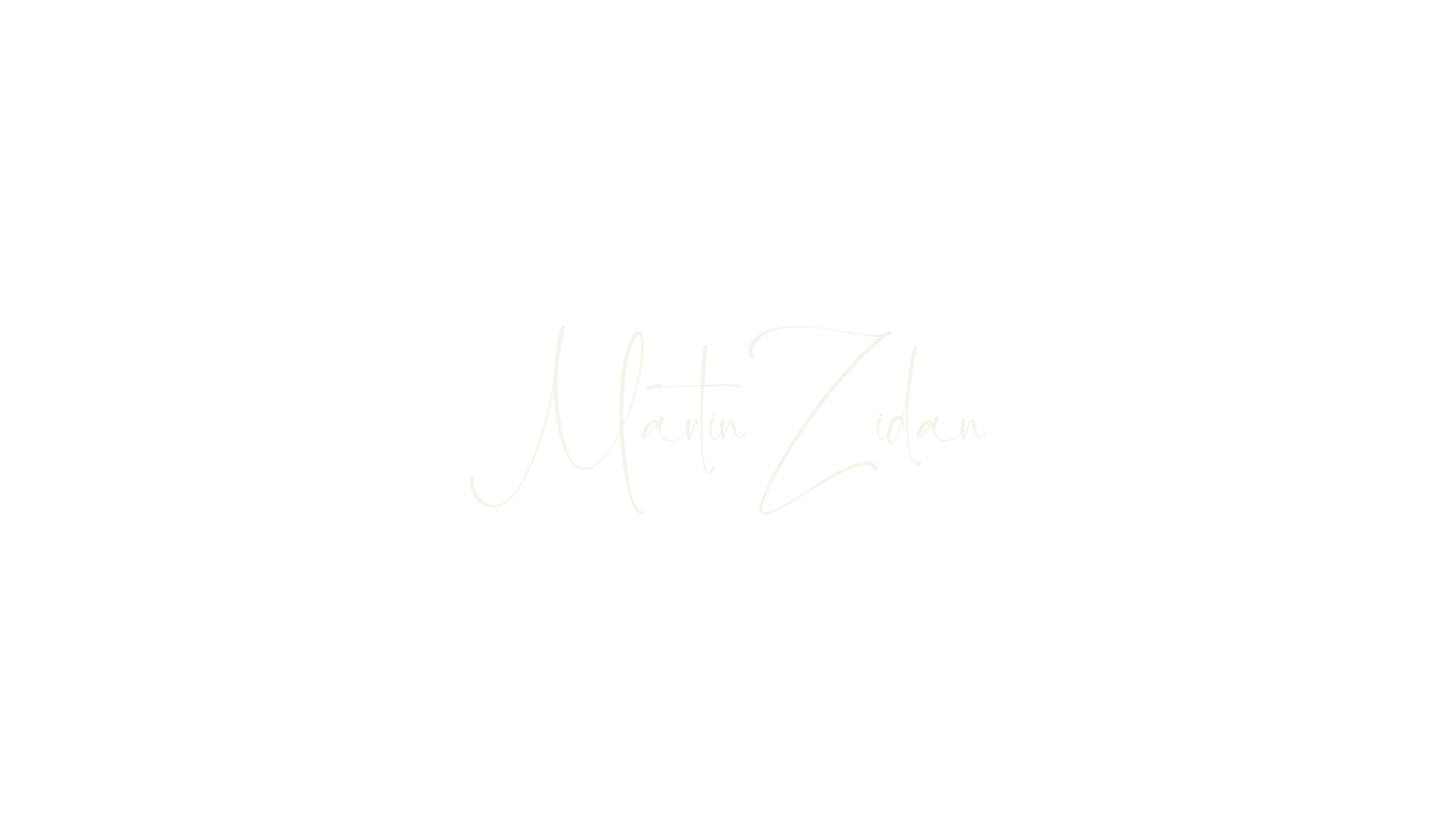 Martin Zidan, signature font preview