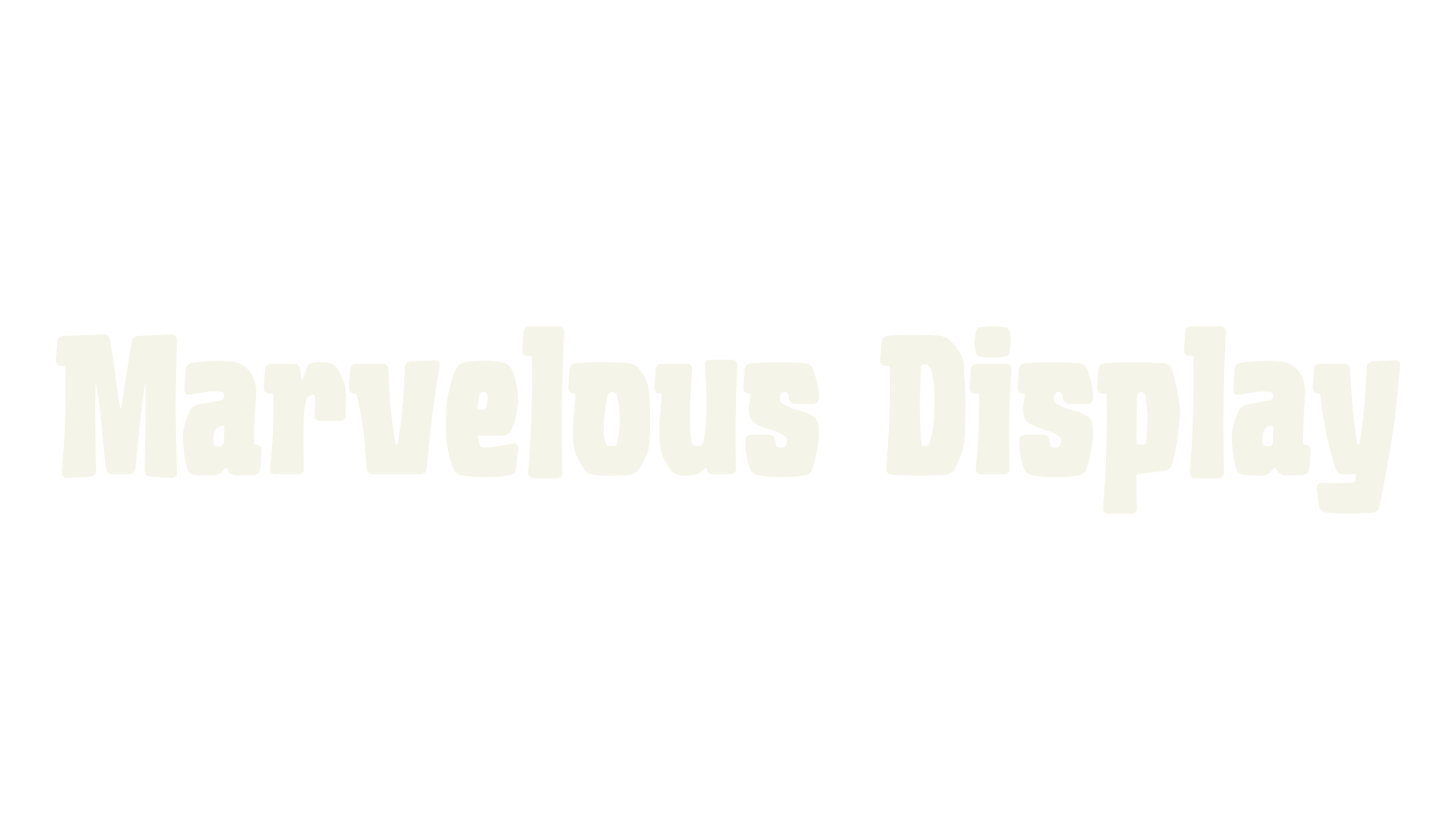 Marvelous Display, display font preview