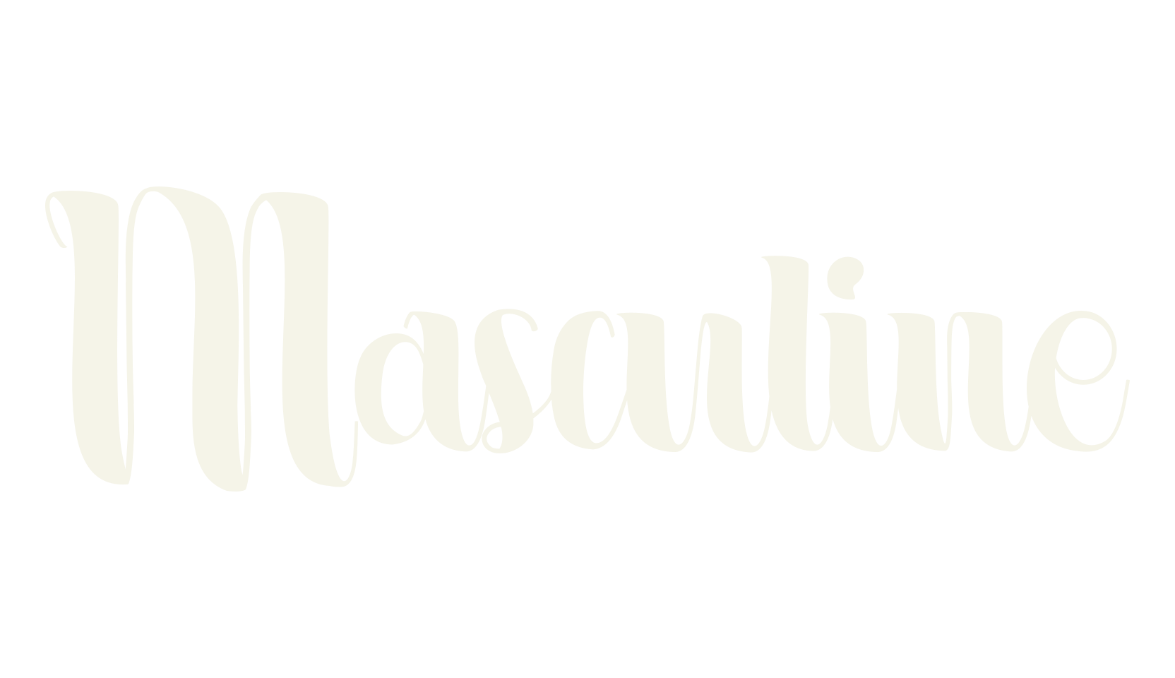 Masculine, masculine font preview