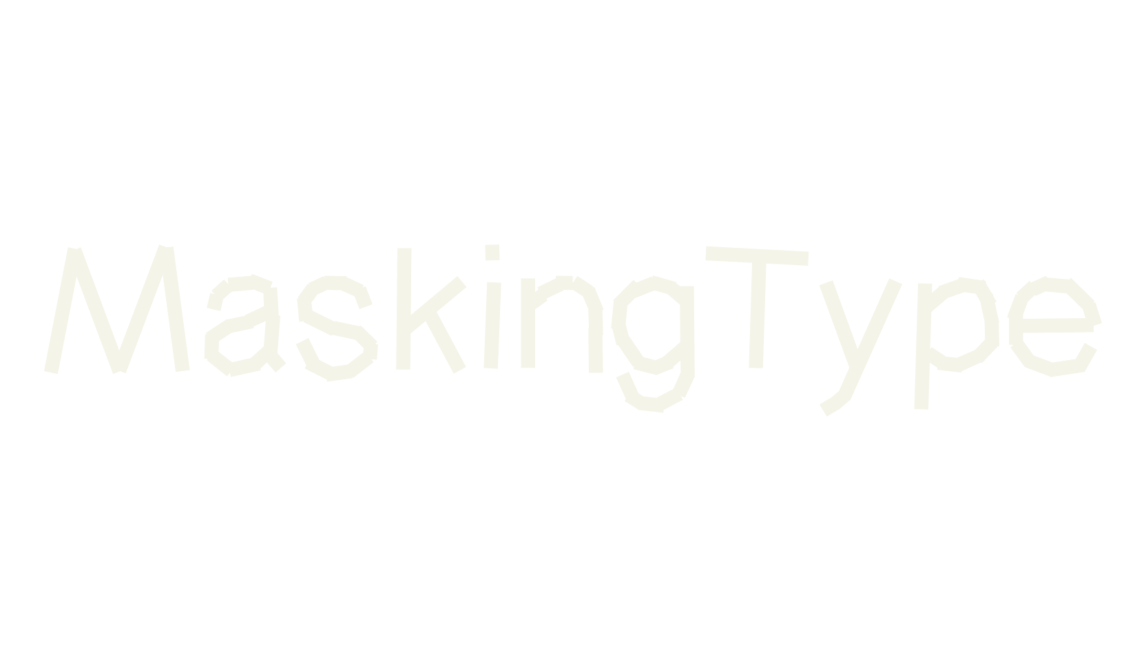 MaskingType, masking tape font preview