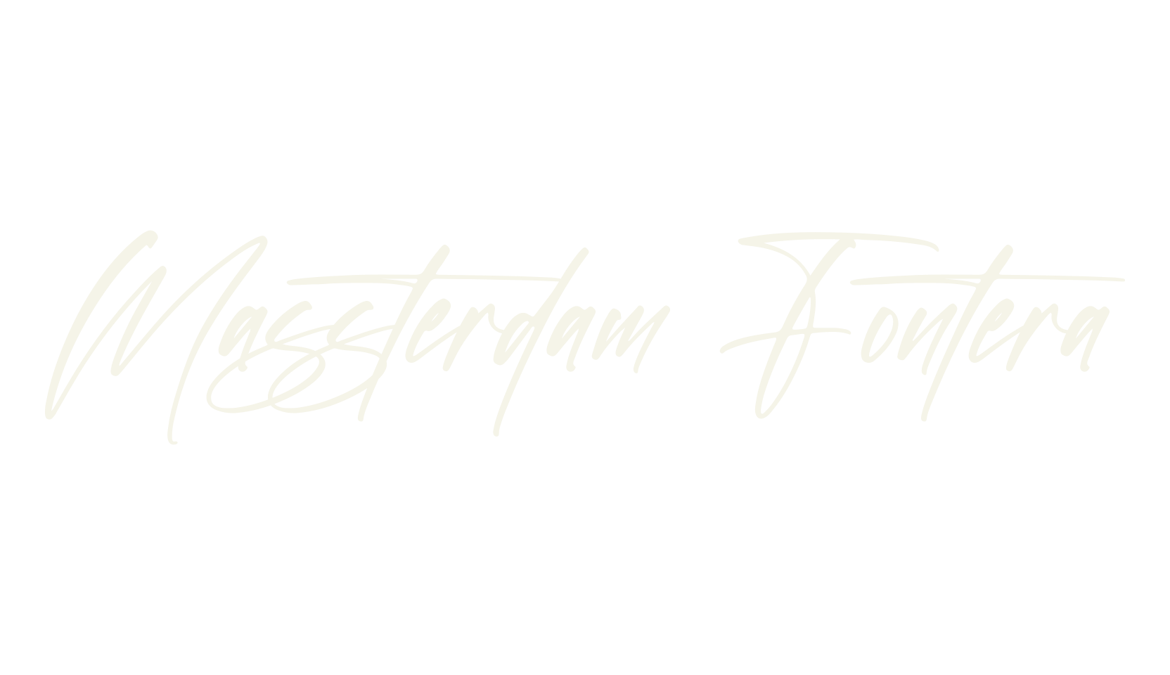 Massterdam Fontera, script font preview