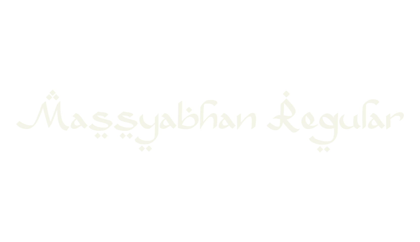 Massyabhan Regular, fashion script font preview