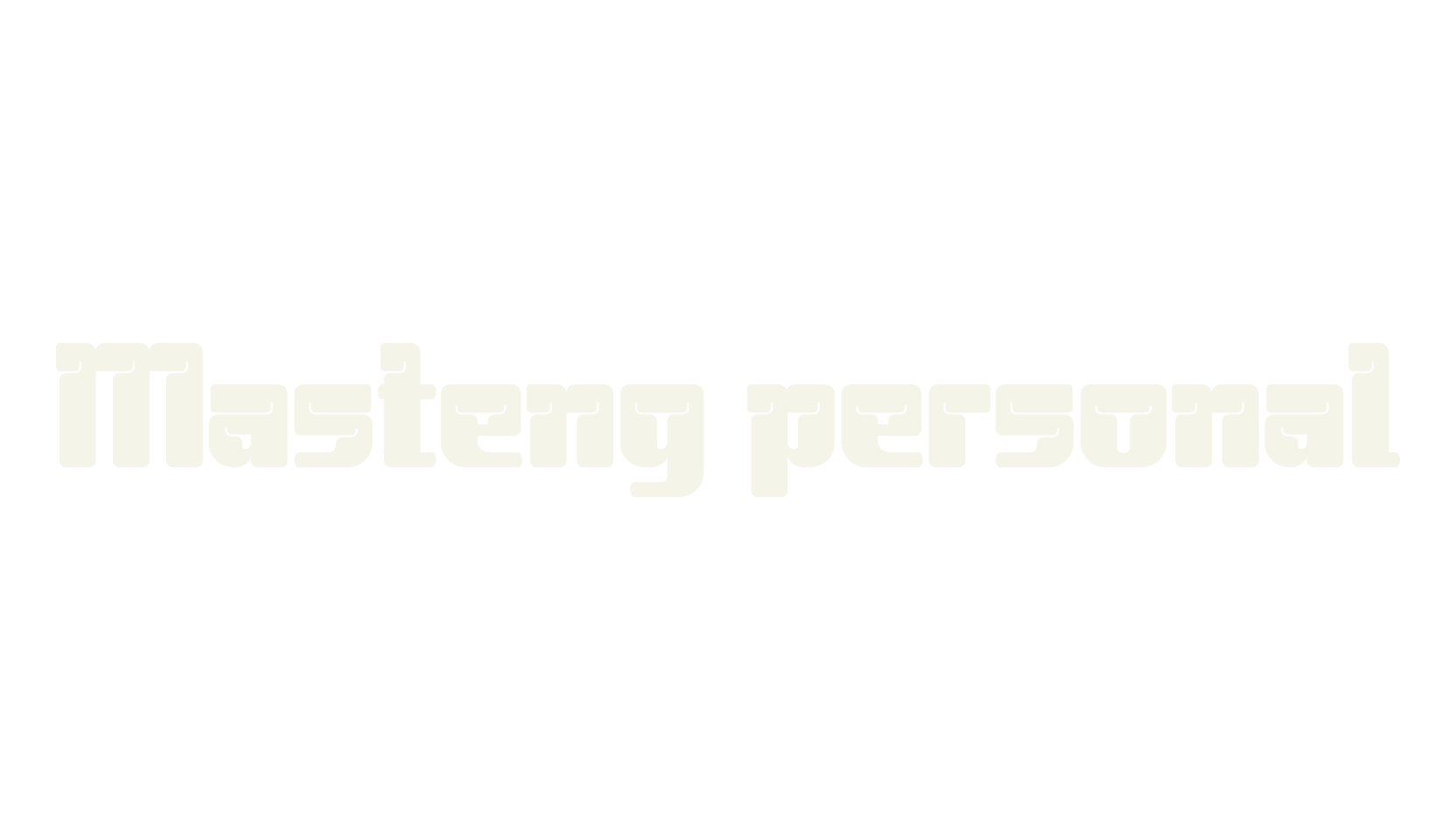 Masteng personal, retro font preview