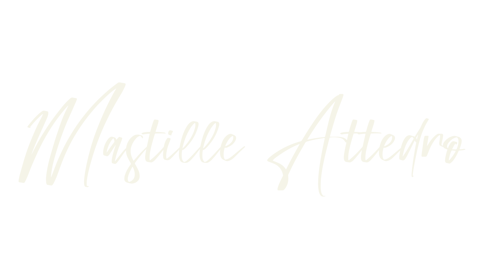 Mastille Attedro, script font preview