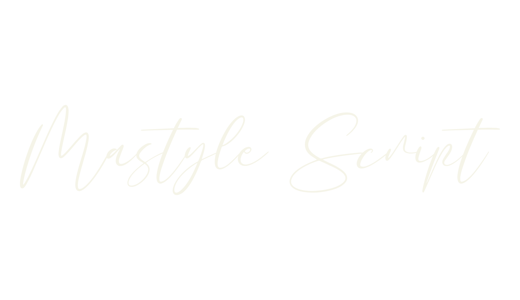 Mastyle Script, number font preview
