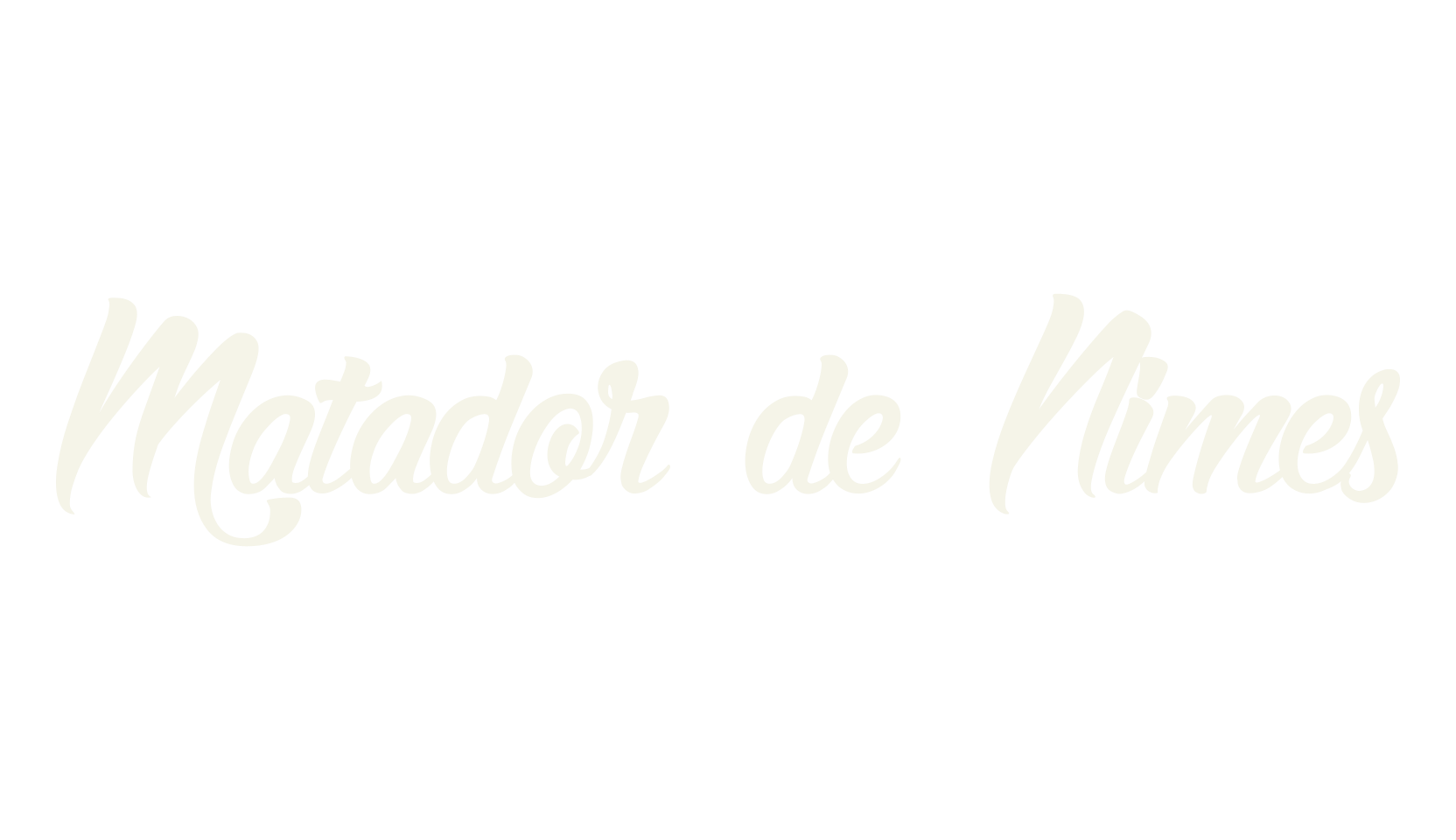 Matador de Nimes, joined font preview