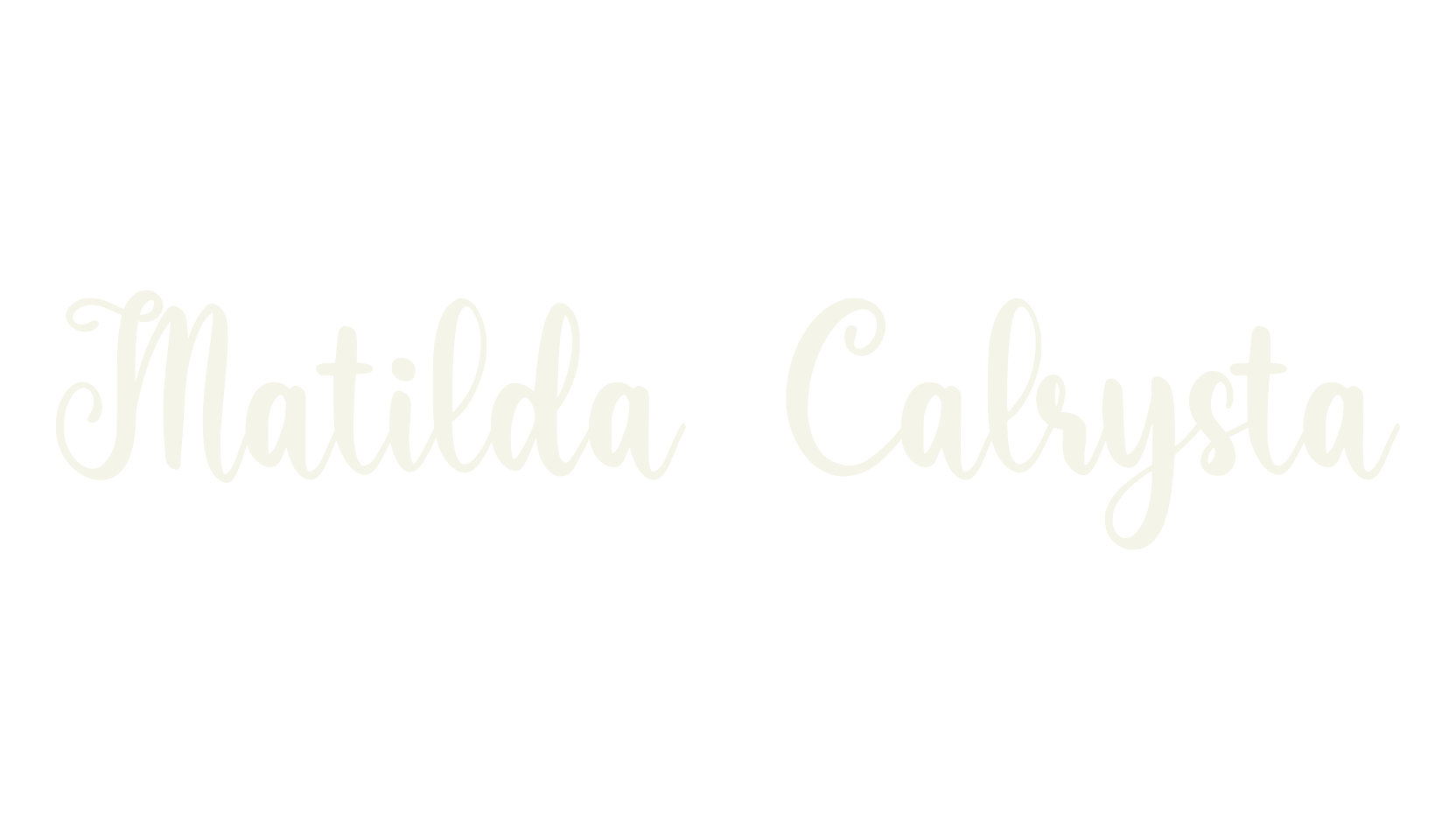 Matilda Calrysta, fancy font preview