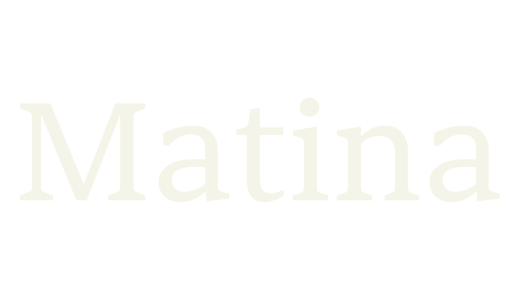 Matina, serif font preview