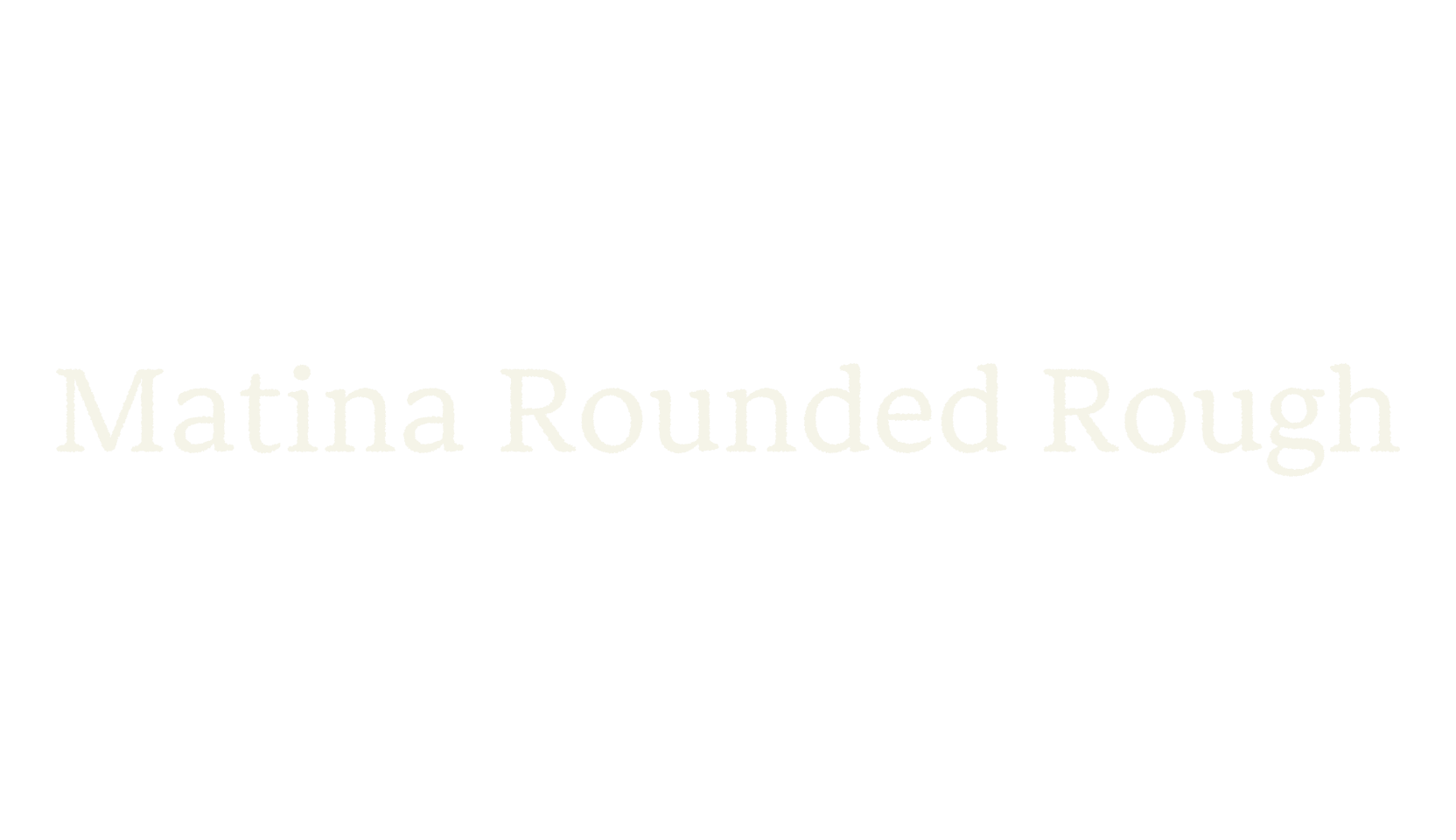 Matina Rounded Rough, logo font preview