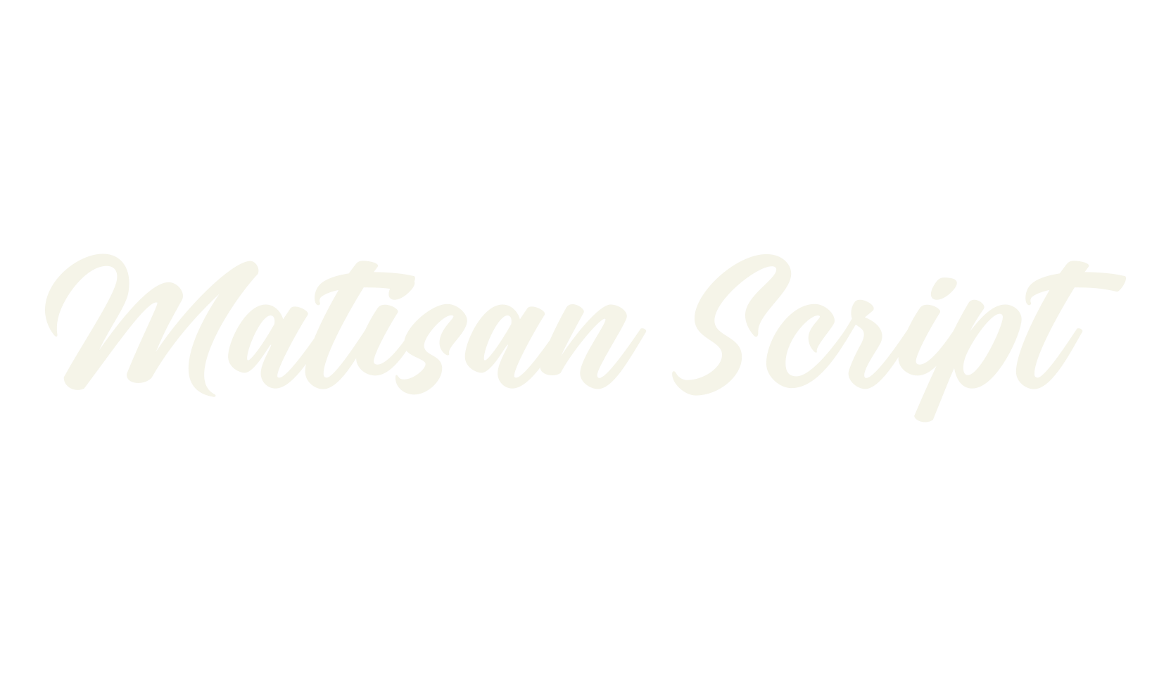 Matisan Script, fashion script font preview