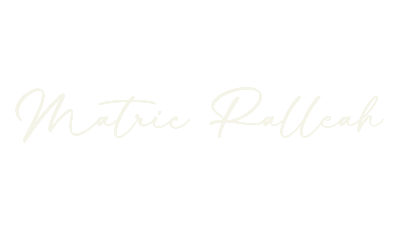 Matric Ralleah, cursive font preview