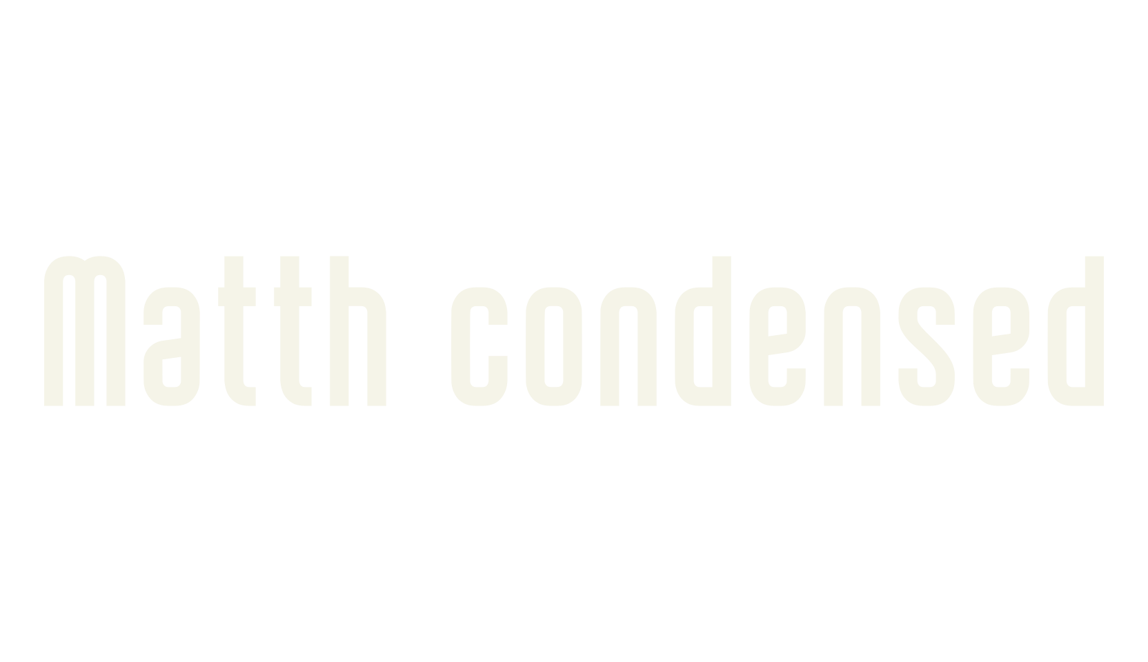 Matth condensed, sans font preview