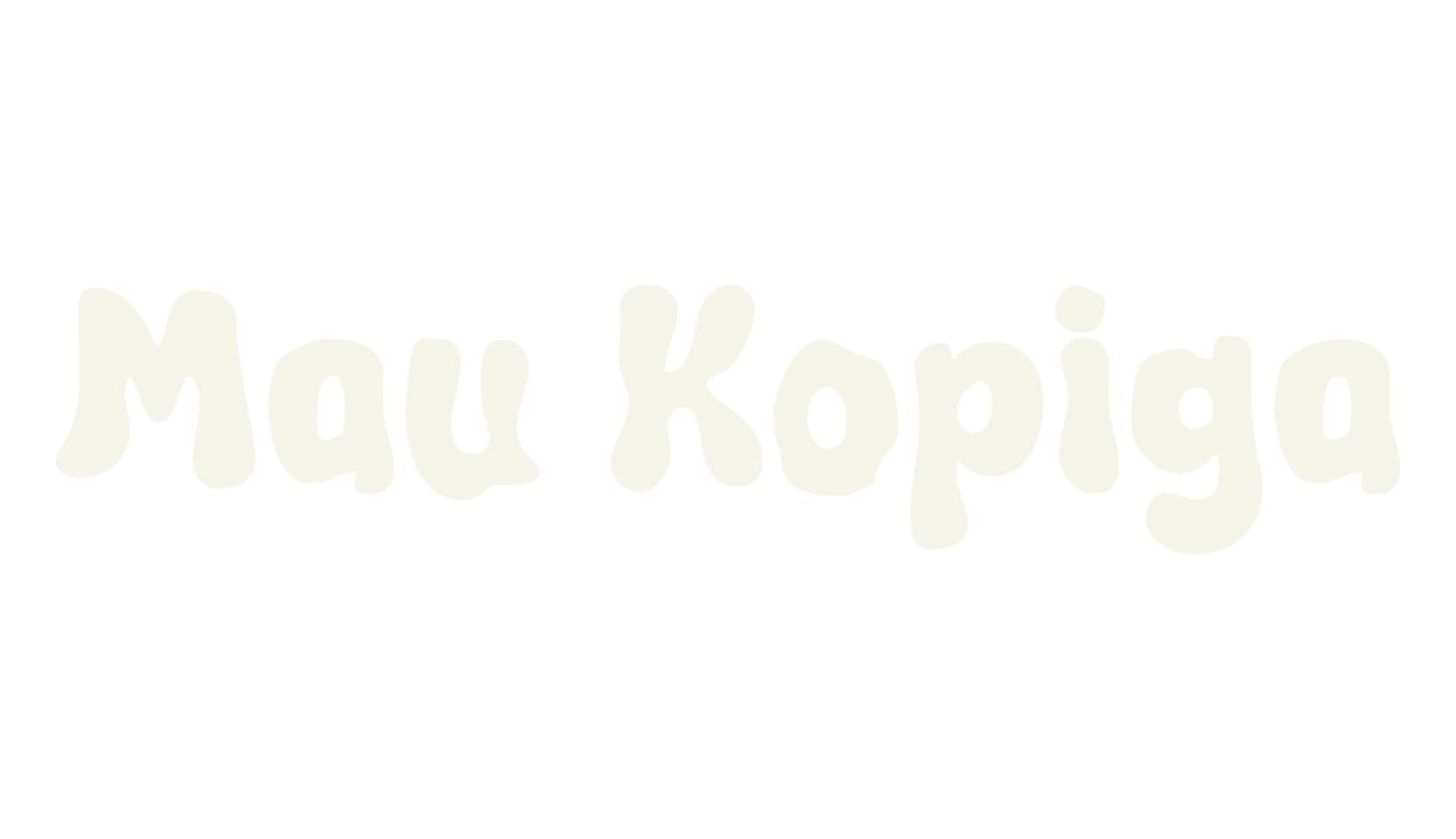 Mau Kopiga, logo font preview