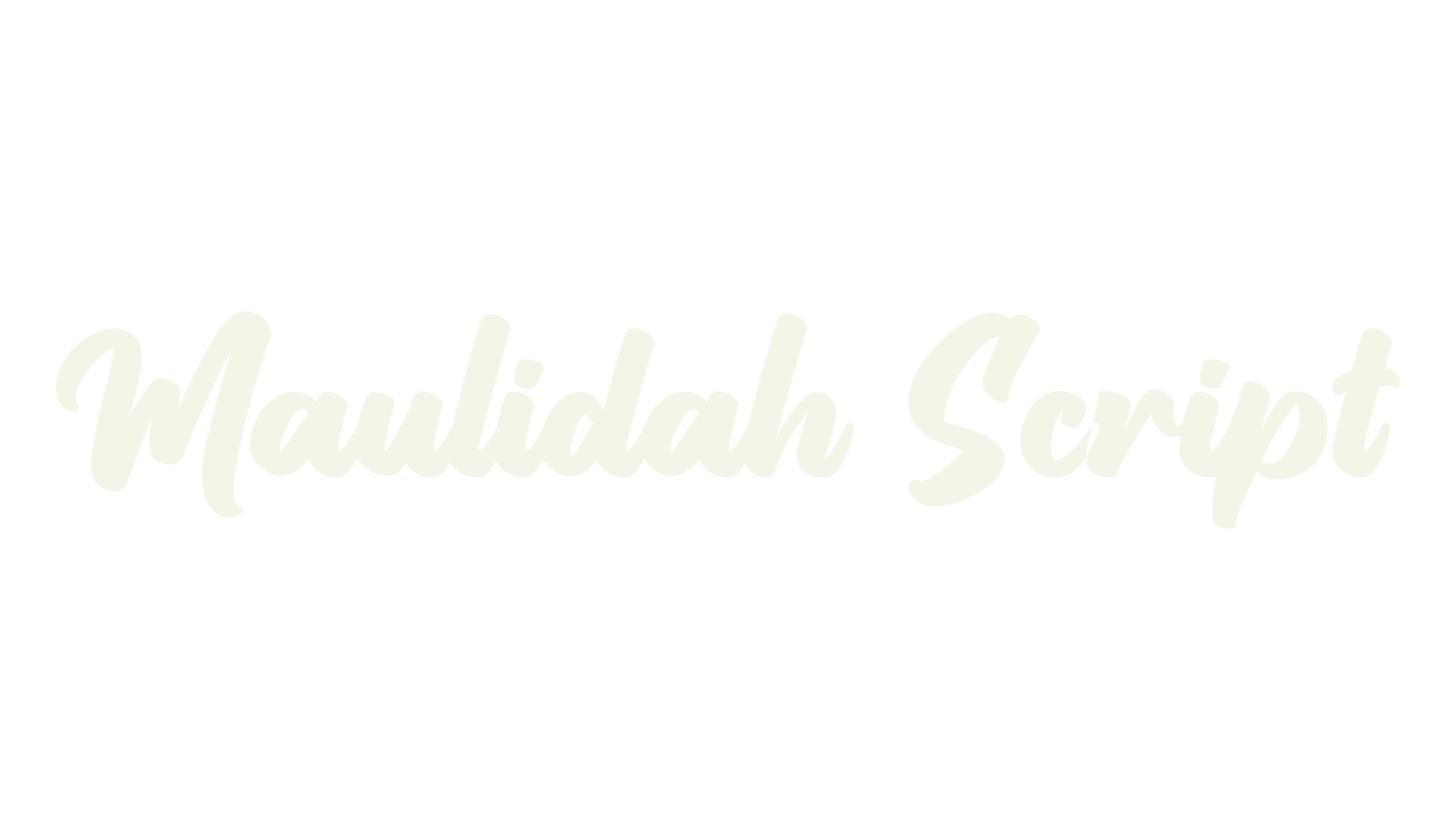 Maulidah Script, script font preview