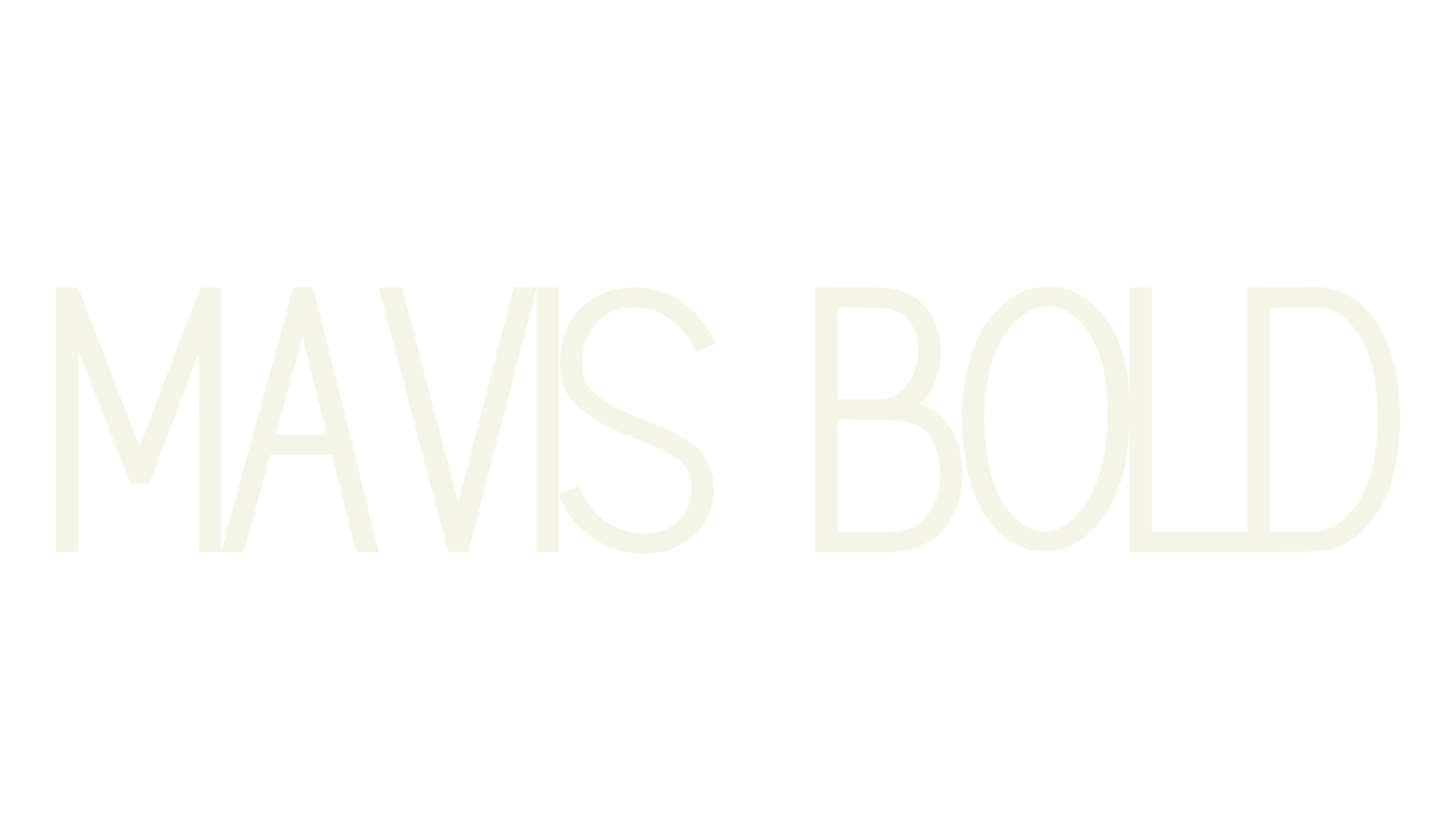 MAVIS Bold, flower font preview