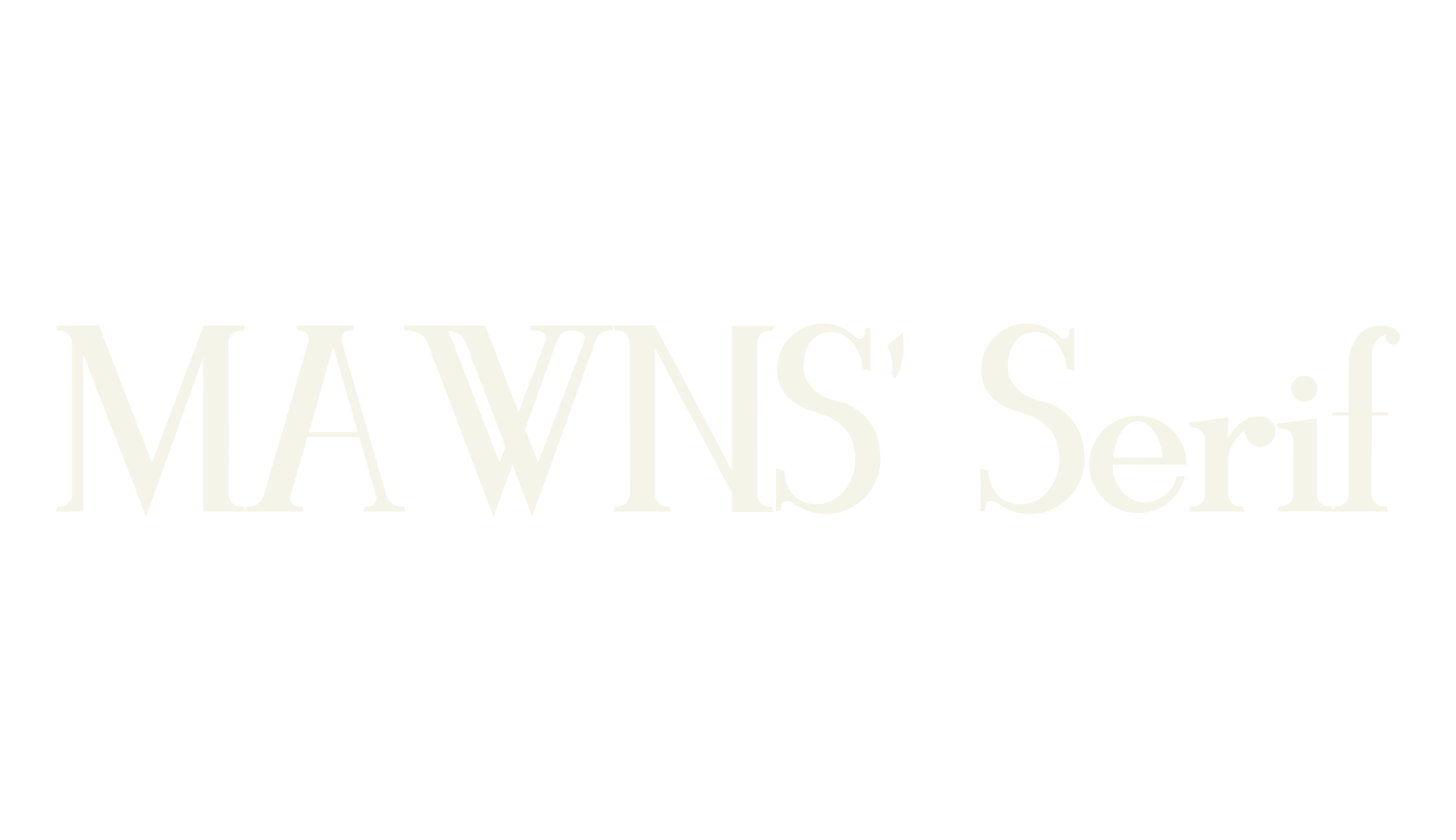 MAWNS' Serif, serif font preview